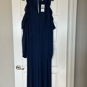 Michael Kors Navy Long Sleeve Pantsuit
